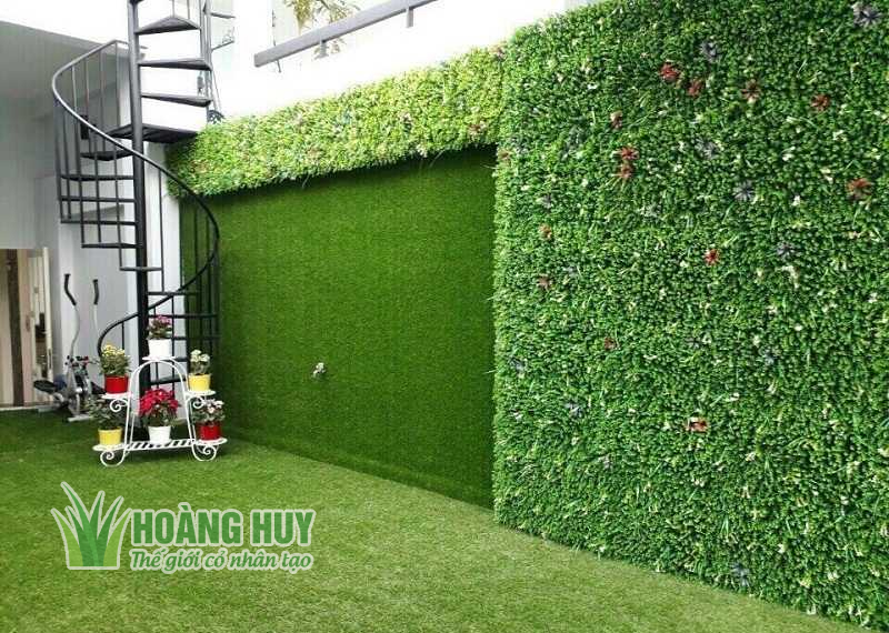 Thảm cỏ nhân tạo dán tường 1